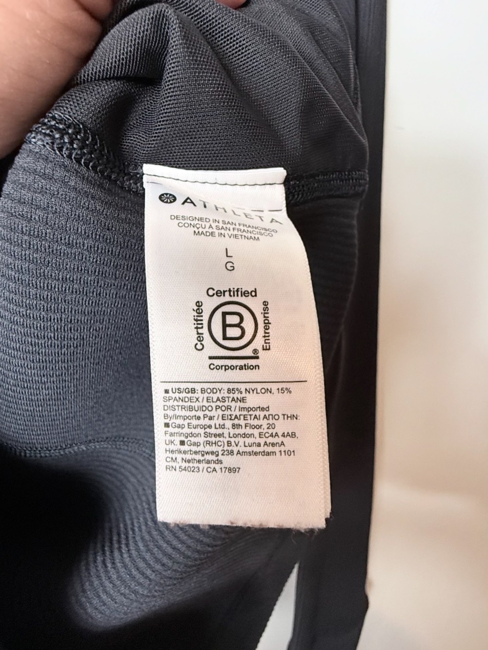 Athleta Salutation Ribbed Jacket in black Size Large (K) - Picture 4 of 5